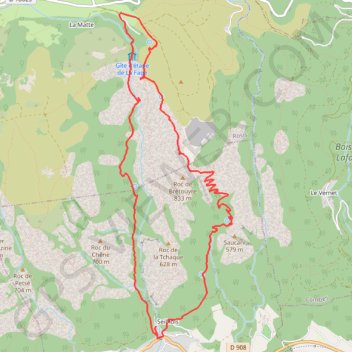 Trace GPS Gorges de Colombières, i tornada per le chemin des Fleysses, itinéraire, parcours