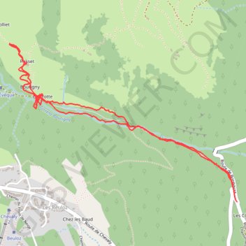 Trace GPS La Crotte et Rosset, itinéraire, parcours