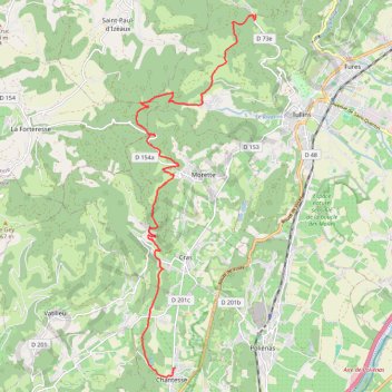 Trace GPS Traversée Chantesse - Col de Parménie, itinéraire, parcours