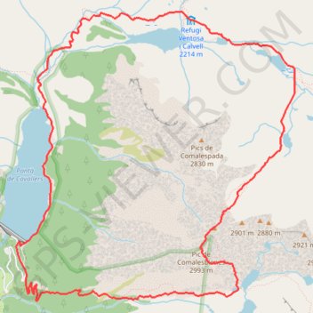 Trace GPS Punta Alta par Ventosa y Calvel, itinéraire, parcours