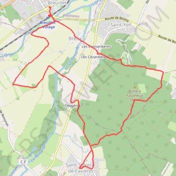 Trace GPS Le bois de Baville, itinéraire, parcours