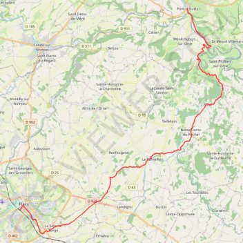 Trace GPS Pont d'Ouilly / La Roche d'Oëtre Flers, itinéraire, parcours