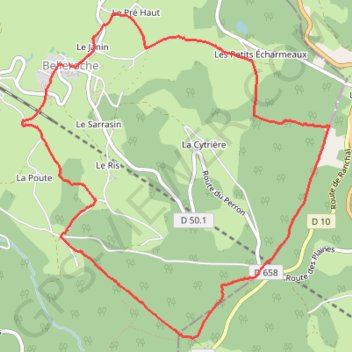 Trace GPS Belleroche du Mont Joly, itinéraire, parcours