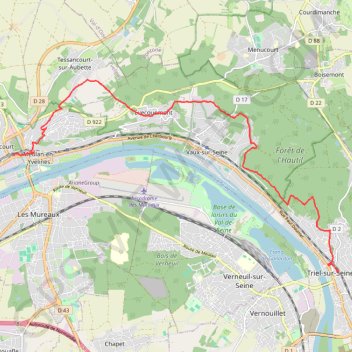 Trace GPS De Triel sur Seine à Meulan, itinéraire, parcours