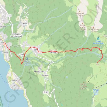 Trace GPS Montée au Chalet de l'Aulp depuis Talloires, itinéraire, parcours