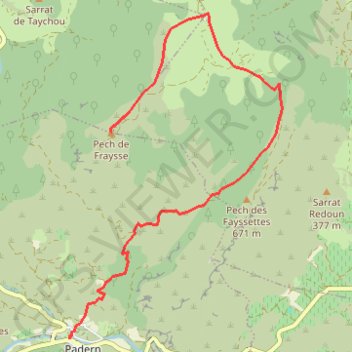 Trace GPS Tour des Geographes depuis Padern, itinéraire, parcours