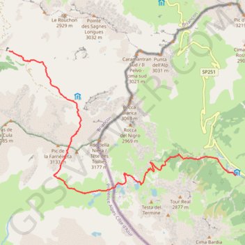 Trace GPS Rando Canale les Clausis par le Longet, itinéraire, parcours