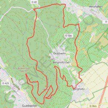 Trace GPS Guebwiller - Circuit du Val de Pâtre, itinéraire, parcours