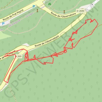 Trace GPS Aigoual - Prat Peyrot, itinéraire, parcours
