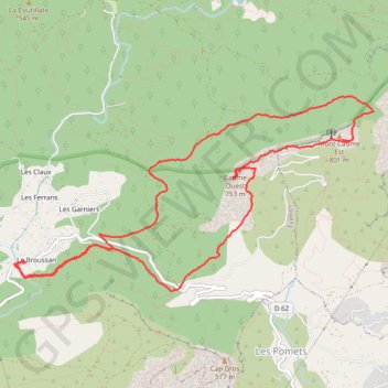 Trace GPS Le Broussan, itinéraire, parcours
