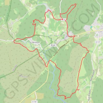 Trace GPS Château Fressac - Sauve, itinéraire, parcours