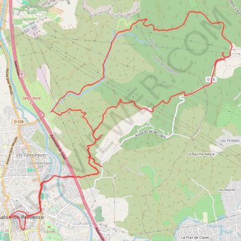 Trace GPS Autour de Salon de Provence, itinéraire, parcours