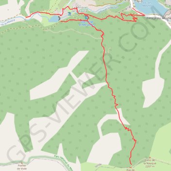 Trace GPS Lac des Mesches - Cime de la Nauque - Lac de la Minière, itinéraire, parcours