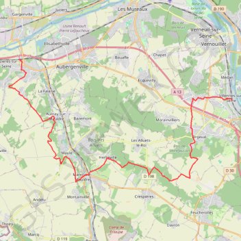 Trace GPS D'Epone à Villennes Sur Seine, itinéraire, parcours