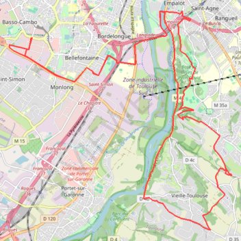 Trace GPS Rangueil, itinéraire, parcours