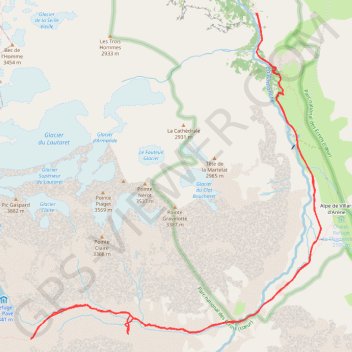 Trace GPS Clot des Cavales (Oisans), itinéraire, parcours