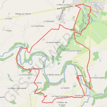 Trace GPS Entre Sienne et hambyotte, itinéraire, parcours
