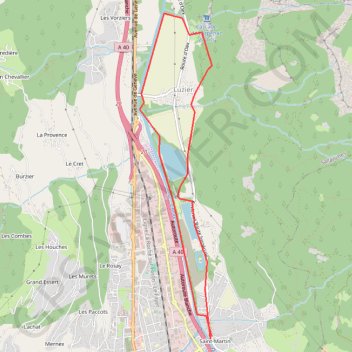 Trace GPS Cascade de l'Arpenaz, itinéraire, parcours