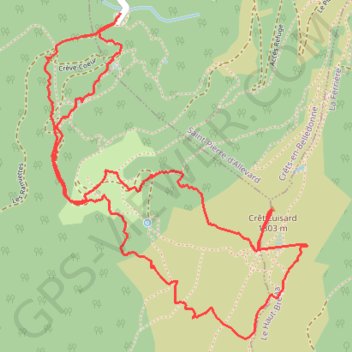 Trace GPS Cret-Luisard, itinéraire, parcours