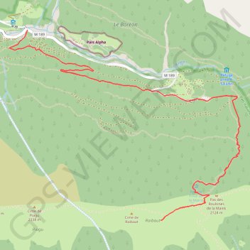 Trace GPS G2 BOREON - CIME DE PIAGU, itinéraire, parcours