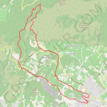 Trace GPS Bedoin - Le Gros Pata par la Combe Obscure - Les Ocres, itinéraire, parcours