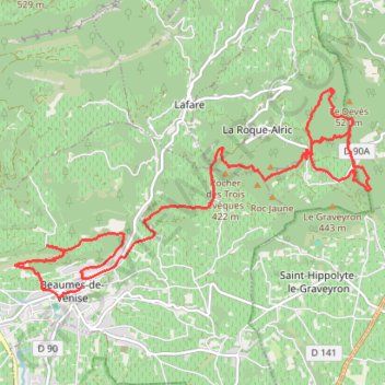 Trace GPS Enduro Beaumes-de-Venise - Dentelles-de-Montmirail, itinéraire, parcours