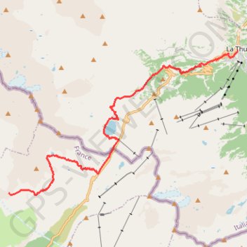 Trace GPS Thuile, itinéraire, parcours