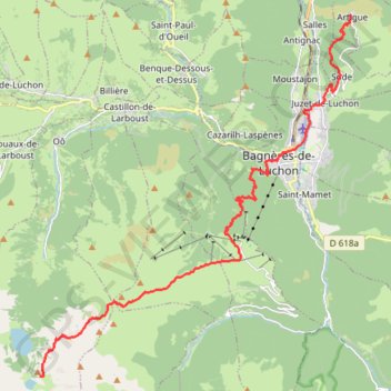 Trace GPS Pyrénées - GR10 - Artigue - Espingo, itinéraire, parcours