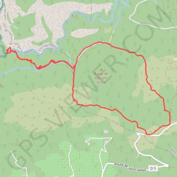 Trace GPS Cascade de la Pare, itinéraire, parcours