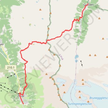 Trace GPS Vendredi Gruben, itinéraire, parcours