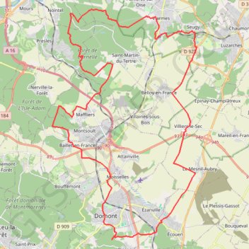 Trace GPS La Domontoise, itinéraire, parcours