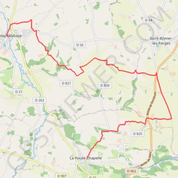 Trace GPS Chemin de Saint Michel (voie de Paris) etape 13, itinéraire, parcours