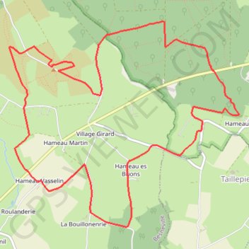 Trace GPS Entre mont de Besneville et Taillepied, itinéraire, parcours