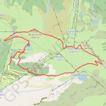 Trace GPS Boucle des 2 lacs n8 Les Carroz - Espace Outdoor Flaine Les Carroz Cluses Arve Montagnes, itinéraire, parcours