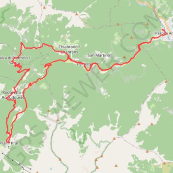 Trace GPS Serre Vecchio Galmunt (val Germanasca), itinéraire, parcours