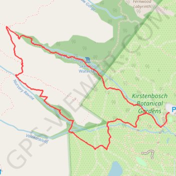 Trace GPS Skeleton Gorge - Nursery Ravine, itinéraire, parcours