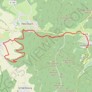 Trace GPS Le Plateau - La Petite-Pierre, itinéraire, parcours