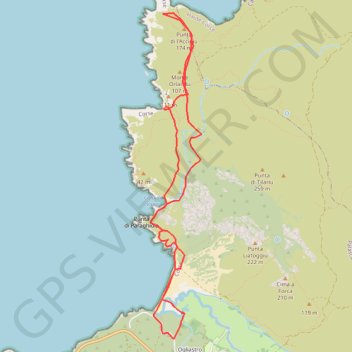 Trace GPS Punta di l'Acciolu, itinéraire, parcours