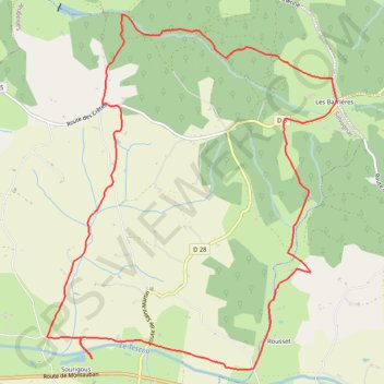 Trace GPS Les Hauts de Maladène, itinéraire, parcours