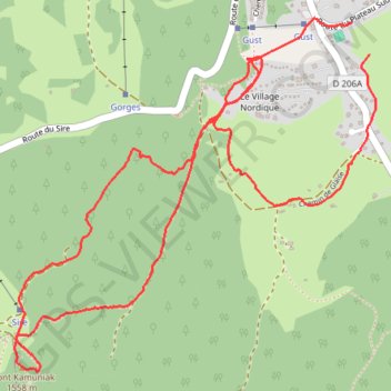 Trace GPS Les Chalets du Sire par le plateau sud, itinéraire, parcours