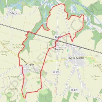 Trace GPS Les peupleraies du val de Somme, itinéraire, parcours