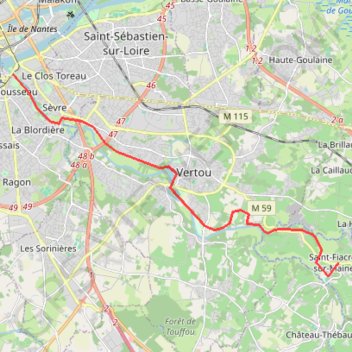 Trace GPS Saint Jacques Saint Fiacre, itinéraire, parcours