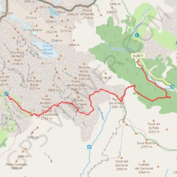 Trace GPS Petite boucle autour du Mont Perdu - J4, itinéraire, parcours