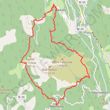 Trace GPS Tour du Mont Falourde, itinéraire, parcours