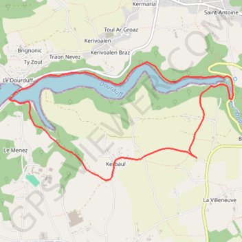 Trace GPS Vallée du Dourduff, itinéraire, parcours