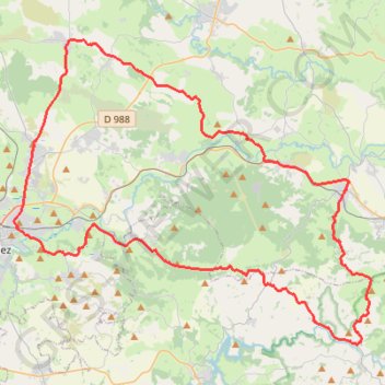 Trace GPS En Causse Comtal, aux portes de Rodez, itinéraire, parcours