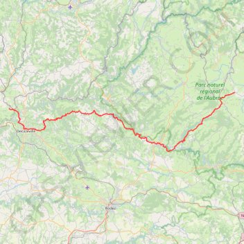 Trace GPS GR65 De Nasbinals (Lozère) à Montredon (Lot), itinéraire, parcours