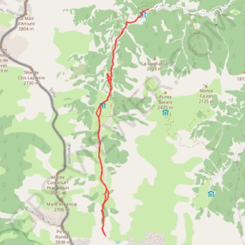 Trace GPS Villanova-PianSeneive, itinéraire, parcours
