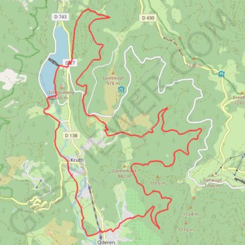 Trace GPS Circuit du Gommkopf - Kruth, itinéraire, parcours
