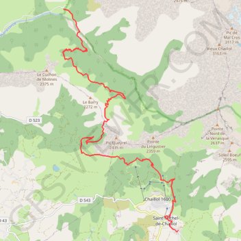 Trace GPS Tour du vieux chaillol - Etape 5, itinéraire, parcours